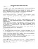 Clasificación de las empresas y criterio de Nacional Financiera