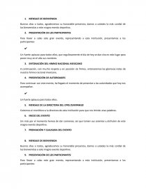 Programa de evento deportivo. Página 1