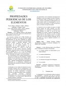 Informe de Laboratorio: Propiedades Periódicas de los elementos