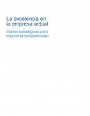 La excelencia en la empresa actual. Claves estratégicas para mejorar la competitividad