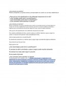 ¿Qué entiende por planificar? La planificación de la calidad