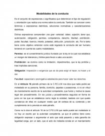 Modalidades de la conducta. Página 1