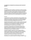 La enfermera y el manejo de sus emociones ante la muerte del paciente