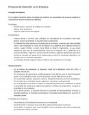 Procesos de dirección en la empresa