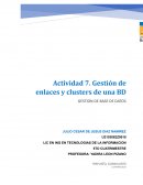 Gestión de enlaces y clusters de una BD
