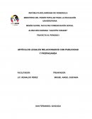 Artículos legales relacionados con publicidad y propaganda