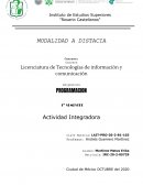 Actividad Integradora. Programacion. Una estructura de datos