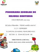 Programa escolar de mejora continua