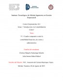 Cuadro comparativo entre la contabilidad financiera, de costos y administrativa