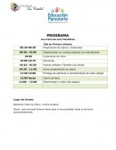 Programa 1era Feria de mini Científicos