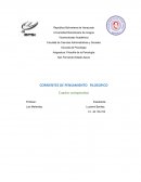 Corrientes de pensamiento filosófico. Cuadro comparativo