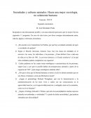 Sociedades y culturas animales. Hacia una mejor sociología, no solamente humana