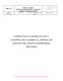 Planificación y control de cambios al sistema de gestión