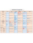 Cronograma de actividades de ministerios de iglesia