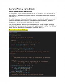 Primer Parcial Simulación de una moneda “n”. Página 1