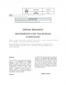 Informe laboratorio Movimiento con velocidad constante