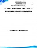 El desarrollo de una ciencia exacta en la Antigua Grecia