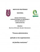 Proceso administrativo aplicado en las organizaciones de familias mexicanas