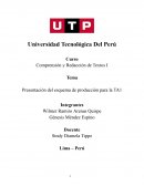 Presentación del esquema de producción para la TA1
