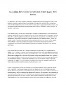 La paradoja de la realidad y creatividad de Don Quijote de la Mancha