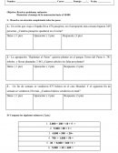 Prueba de matemática. Objetivo: Resolver problemas rutinarios
