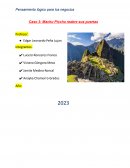 Pensamiento lógico para los negocios. Machu Picchu reabre sus puertas