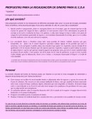 Propuestas para la recaudacion de dinero para el C.D.A