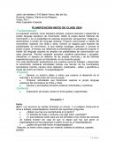 Planificación inicio expresión corporal