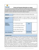 Ficha de Proyecto Educativo en salud