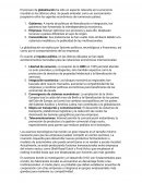 Desarrollo de la teoria. El proceso de globalización