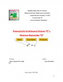 Potenciación de números enteros “Z” y números racionales “Q”