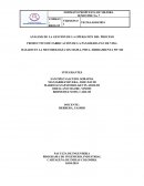 Análisis de la gestión de la operación del proceso productivo de fabricación de la Panaderia Pan de Vida