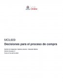 Decisiones para el proceso de compra