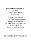 PAE: Mujer con diabetes gestacional