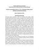 Proyecto de reforma parcial N° 2 de la ordenanza sobre ejidos y terrenos de propiedad municipal