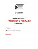 Laboratorio de física. Medición y teoría de errores
