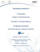 Apuntes de geometría analítica. Conceptos Básicos