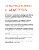 La intervención social de la xenofobia