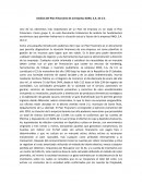 Análisis del plan financiero de la empresa XXXX, S.A. de C.V