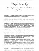 Proyecto de Ley Régimen de Tarifa Diferencial Eléctrica para los Organismos Públicos de Salud y Educación de la República Argentina