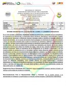 Informe descriptivo de la actuación del alumno, 2° do momento pedagógico