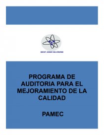 Programa de auditoria para el mejoramiento de la calidad en salud (PAMEC). Página 1