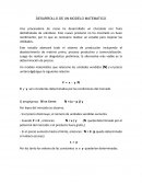 Desarrollo de un modelo matemático