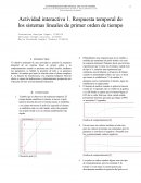 Actividad interactiva. Respuesta temporal de los sistemas lineales de primer orden de tiempo