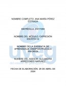 Evidencia de aprendizaje: Sinopsis película Favorita