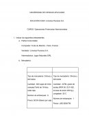 Operaciones Financieras Internacionales. Solución caso: Limones Piuranos S.A