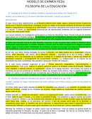 Modelo de exámen FEDU. Filosofía de la educación