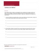 Gestión del cambio. Cambiar sus hábitos
