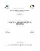 Ensayo de Administración de Desastres