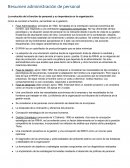 Resumen administración de personal